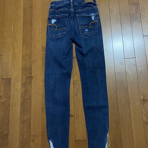 DOUBLE zero tight jeans with rips American Eagle - Picture 2 of 3